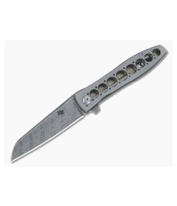 Brad Zinker Custom Gett Frame Lock Damascus and Zirconium - CU-5091 1