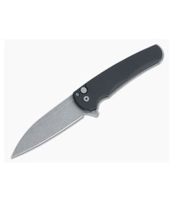 Protech Malibu Flipper Black GPK Exclusive Acid Washed 20CV Modified Wharncliffe Button Lock Folder 5102-AW - PT-5102-AW 1