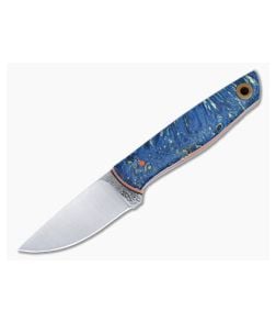 Cypress Creek Knives Custom Patch Deep Blue Box Elder Burl - CU-5110 1