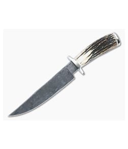 Bill Miller Custom Bowie Stag and 228-Layer Damascus - CU-5129 1