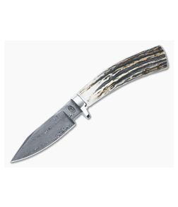 Bill Miller Custom Hunter Stag and 288-Layer Damascus - CU-5138 1