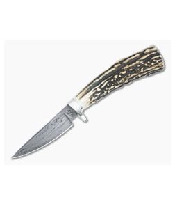 Bill Miller Custom Taper Hunter Stag and 224-Layer Damascus - CU-5139 1