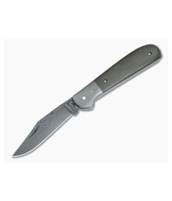 Chuck Hawes Custom Copperhead Green Micarta Damascus - CU-5150 1