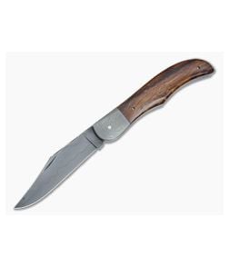 Chuck Hawes Custom Folding Hunter Ironwood W2 Hamon - CU-5152 1