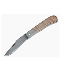 Chuck Hawes Custom Trapper Tiger Striped Maple Damascus - CU-5155 1
