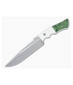 Lhotak Designs Tactical Fixed Blade ATI 425 Titanium Super Tusk Box Elder - CU-5167 1