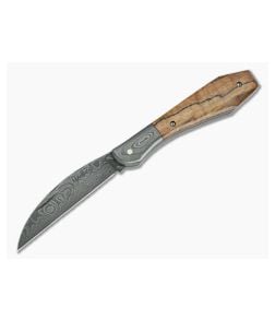 Chuck Hawes Custom Coffin Hilt Copperhead Spalted Alder Damascus - CU-5199 1