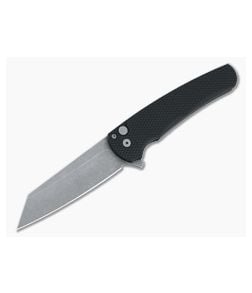Protech Malibu Flipper Reverse Tanto GPK Exclusive Acid Wash 20CV Textured Black Folder 5205-AW - PT-5205-AW 1