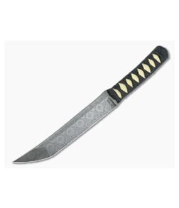 Alan Folts Custom Tanto Natural Rayskin and Damascus - CU-5215 1