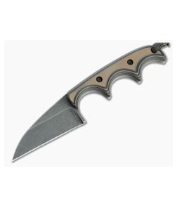 Alan Folts Custom Minimalist Wharncliffe Coyote/Black G10 - CU-5233 1