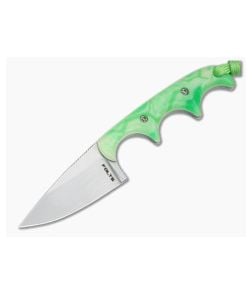Alan Folts Custom Minimalist Drop Point Neon Green Acrylic - CU-5237 1