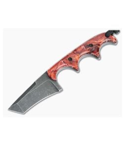 Alan Folts Custom Minimalist Tanto Red Swirl Acrylic - CU-5243 1