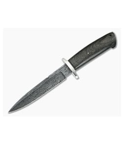 Bill Miller Custom Fighter Bog Oak & Hand Forged Damascus - CU-5270 1