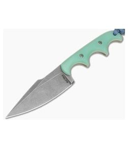 Alan Folts Custom Personal Minimalist Beach Glass G10 Tumbled Elmax EDC Fixed Blade Knife (3.06") - CU-5305 1