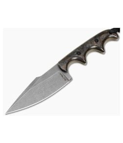 Alan Folts Custom Personal Minimalist Copper FatCarbon Tumbled Elmax EDC Fixed Blade Knife (3.06") - CU-5308 1