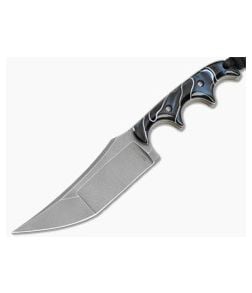 Alan Folts Custom Minimalist Katana Blue Kirinite Tumbled Elmax EDC Fixed Blade Knife (3.59") - CU-5310 1