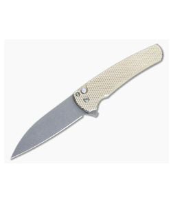 Protech Malibu Button Lock Flipper Textured Bronze AL Handle Stonewash MagnaCut Wharncliffe 5311 - PT-5311 1