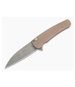 Protech Malibu FDE Dragon Scale Acid Wash Wharncliffe - PT-5336-LTD-AW-FDE 1