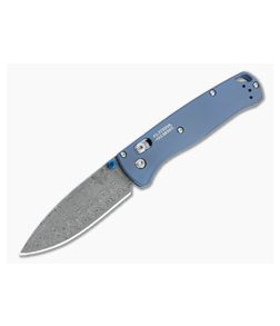 Benchmade Bugout Limited Edition Blue Titanium Ladder Damasteel Blade 535-2204 - BM-535-2204 1