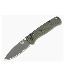Benchmade Bugout Gray Cerakote S30V Grooved Green Micarta Putman Scales 535GRY - BM-535GRY-PBS-006 1