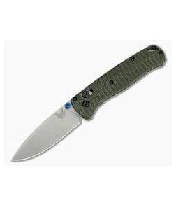 Benchmade 535 Bugout Stonewash S30V Grooved Green Micarta Putman Scales - BM-535-PBS-006 1