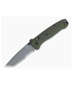 Benchmade Bailout Tanto Gray Cerakote Serrated M4 Green Aluminum Axis Lock 537SGY-1 - BM-537SGY-1 1