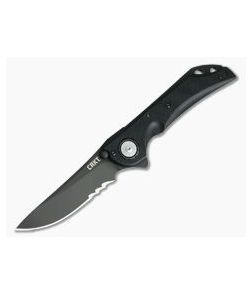 CRKT Seismic Ikoma Deadbolt Lock G10 Black Serrated Flipper 5401K - CRKT-5401K 1