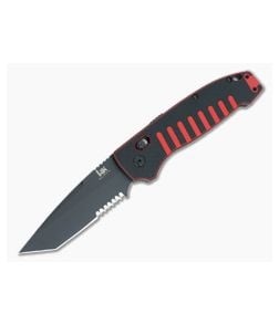 Hogue HK Ballista XL Red/Black G10 Automatic Folder Part Serrated Tanto 54540 - HO-54540 1