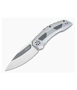 Kershaw Norad Satin D2 Carbon Fiber Inlaid KVT Frame Lock Hidden Flipper 5510 - KS-5510 1