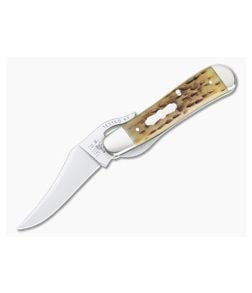 Case Russlock Pocket Worn Peach Seed Jigged Antique Bone Liner Lock 55227 - CA-55227 1