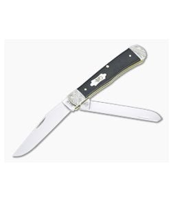 Case Trapper Worked Bolsters Smooth Ebony Wood Slip Joint Folder 59670 - CA-59670 1