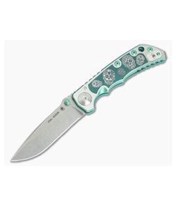Spartan Harsey Folder Special Edition Green Sugar Skulls S35VN - SB-5CALAVERA-GRN 1