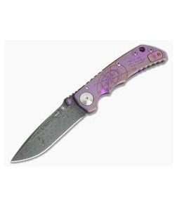 Spartan Harsey Folder Special Edition Purple Compass Nichols Damascus - SB-5COMPASS-01 1