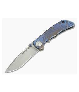 Spartan Harsey Folder Special Edition Blue Compass Stonewashed S35VN - SB-5COMPASS-03 1