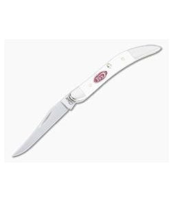 Case Small Texas Toothpick SparXX Jigged White Synthetic Slip Joint 60180 - CA-60180 1