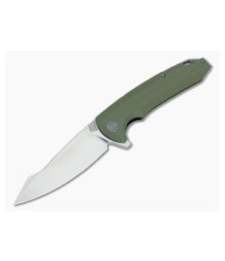WE Knife Co 617D Flipper Green G10 Satin D2 - WE-617D 1
