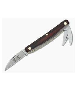 Great Eastern #62 Farm & Field Pocket Carver Three Blade Red & Black Linen Micarta 620320 - GEC-620320-RBLM 1