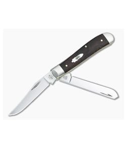 Case Mini Trapper Smooth Brown Maple Burl Wood Slip Joint 64062 - CA-64062 1