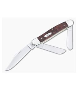 Case Smooth Stockman Brown Maple Burl Wood 64065 - CA-64065 1