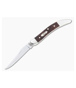 Case Smooth Small Texas Toothpick Brown Maple Burl Wood 64066 - CA-64066 1
