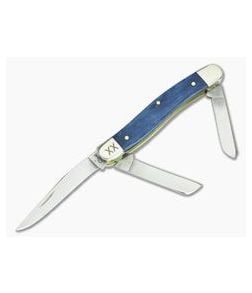 Case Medium Stockman Smooth Navy Blue Giraffe Bone 64106 - CA-64106 1