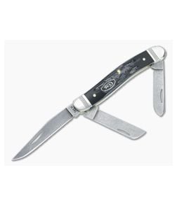 Case Medium Stockman Jigged Buffalo Horn Handle Stonewash S35VN Blades 65091 - CA-65091 1