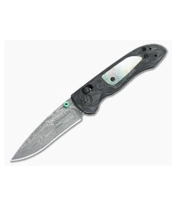 Benchmade 698-181 Gold Class Foray Axis Folder Damasteel Mother of Pearl and Marbled Carbon Fiber - BM-698-181 1
