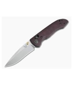 Benchmade 698-1901 Foray Limited Edition Red Linen Micarta Satin 20CV Axis Folder - BM-698-1901 1