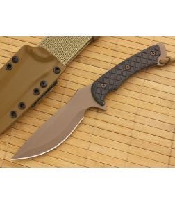 Spartan Blades Nyx Combat FDE Blade Black Handle Tan Kydex Sheath - SB-6DEBKKYTN 1