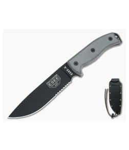 ESEE 6S-B Part Serrated Blade Black Sheath - ESEE-6S-B 1