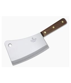 Victorinox 7" Walnut Cleaver Stainless Steel Fixed Blade 7.6059.9 - VN-7.6059.9 1