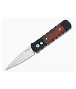 Protech Knives Godson Satin Plain Edge Cocobolo Inlays 706-C - PT-706-C 1