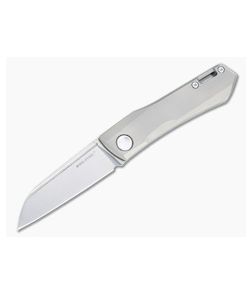 Real Steel Solis Sheepsfoot Blasted N690 Titanium Slip Joint Folder 7061S - RS-7061S 1