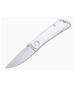 Real Steel Luna Eco Stonewashed K110 Stainless Steel Frame Lock Folder 7082 - RS-7082 1
